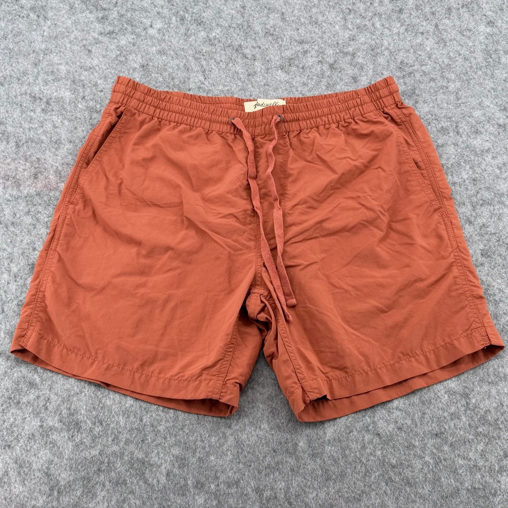 Madewell Womens Pull-On Drawstring Shorts Burnt Orange Rust Ripstop Casual 5in M